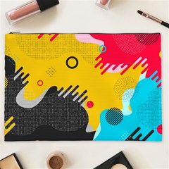 Abstract Colorful Pattern Shape Design Background Cosmetic Bag (XXL)