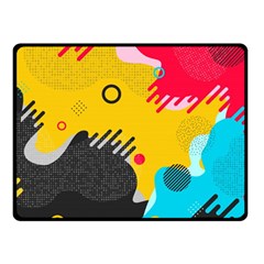 Abstract Colorful Pattern Shape Design Background Double Sided Fleece Blanket (Small) 