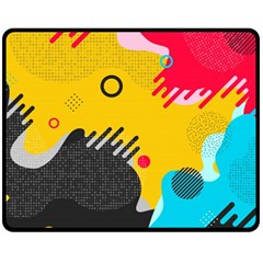 Abstract Colorful Pattern Shape Design Background Double Sided Fleece Blanket (Medium) 