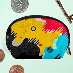 Abstract Colorful Pattern Shape Design Background Accessory Pouch (Large)