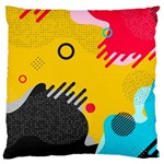 Abstract Colorful Pattern Shape Design Background Large Flano Cushion Case (One Side) Front