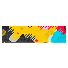 Abstract Colorful Pattern Shape Design Background Satin Scarf (Oblong)