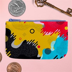 Abstract Colorful Pattern Shape Design Background Large Coin Purse by Vaneshart