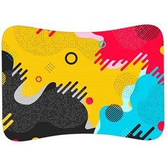 Abstract Colorful Pattern Shape Design Background Velour Seat Head Rest Cushion