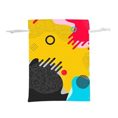 Abstract Colorful Pattern Shape Design Background Lightweight Drawstring Pouch (L)