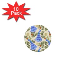 Peacock Vector Design Seamless Pattern Fabri Textile 1  Mini Buttons (10 Pack)  by Vaneshart