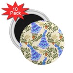 Peacock Vector Design Seamless Pattern Fabri Textile 2.25  Magnets (10 pack)  Front