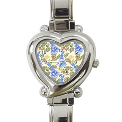 Peacock Vector Design Seamless Pattern Fabri Textile Heart Italian Charm Watch by Vaneshart