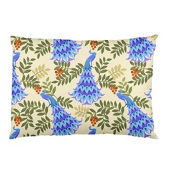 Peacock Vector Design Seamless Pattern Fabri Textile Pillow Case by Vaneshart