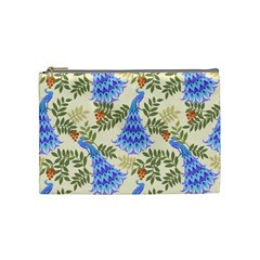 Peacock Vector Design Seamless Pattern Fabri Textile Cosmetic Bag (medium) by Vaneshart