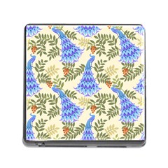 Peacock Vector Design Seamless Pattern Fabri Textile Memory Card Reader (square 5 Slot)