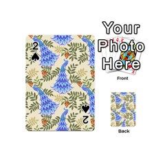 Peacock Vector Design Seamless Pattern Fabri Textile Playing Cards 54 Designs (mini) by Vaneshart