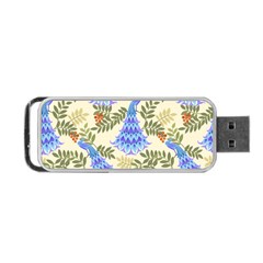 Peacock Vector Design Seamless Pattern Fabri Textile Portable Usb Flash (one Side) by Vaneshart