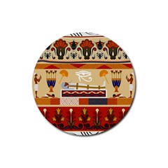 Seamless Ethnic Pattern Rubber Coaster (round) 