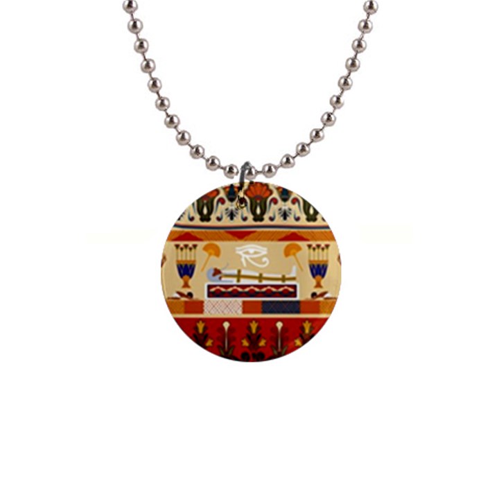 Seamless Ethnic Pattern 1  Button Necklace