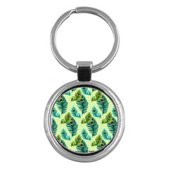 Peacock Feather Pattern Key Chain (round) by Vaneshart