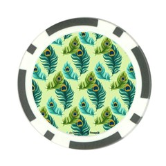 Peacock Feather Pattern Poker Chip Card Guard (10 Pack) by Vaneshart