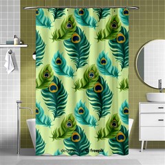 Peacock Feather Pattern Shower Curtain 48  X 72  (small)  by Vaneshart