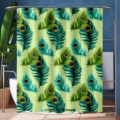 Peacock Feather Pattern Shower Curtain 60  X 72  (medium)  by Vaneshart