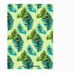 Peacock Feather Pattern Large Garden Flag (two Sides) by Vaneshart