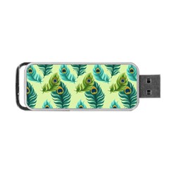 Peacock Feather Pattern Portable Usb Flash (one Side) by Vaneshart