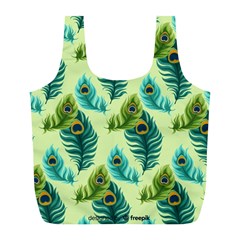 Peacock Feather Pattern Full Print Recycle Bag (l) by Vaneshart