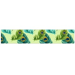 Peacock Feather Pattern Large Flano Scarf 