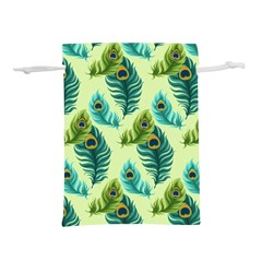 Peacock Feather Pattern Lightweight Drawstring Pouch (s)