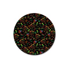 Seamless Pattern Kwanzaa With Traditional Colored Candles Magnet 3  (round) by Vaneshart