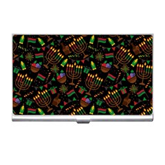 Seamless Pattern Kwanzaa With Traditional Colored Candles Business Card Holder by Vaneshart