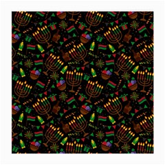 Seamless Pattern Kwanzaa With Traditional Colored Candles Medium Glasses Cloth by Vaneshart