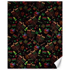 Seamless Pattern Kwanzaa With Traditional Colored Candles Canvas 11  X 14  by Vaneshart