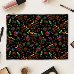 Seamless Pattern Kwanzaa With Traditional Colored Candles Cosmetic Bag (xl) by Vaneshart