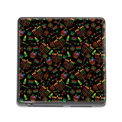 Seamless Pattern Kwanzaa With Traditional Colored Candles Memory Card Reader (square 5 Slot) by Vaneshart