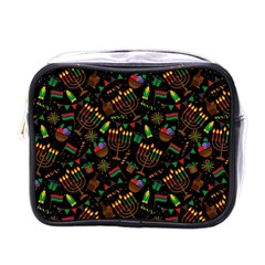 Seamless Pattern Kwanzaa With Traditional Colored Candles Mini Toiletries Bag (one Side) by Vaneshart