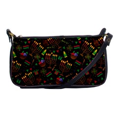 Seamless Pattern Kwanzaa With Traditional Colored Candles Shoulder Clutch Bag by Vaneshart