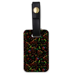 Seamless Pattern Kwanzaa With Traditional Colored Candles Luggage Tag (one Side) by Vaneshart