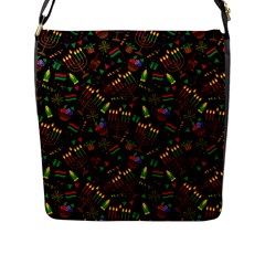 Seamless Pattern Kwanzaa With Traditional Colored Candles Flap Closure Messenger Bag (l) by Vaneshart