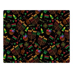 Seamless Pattern Kwanzaa With Traditional Colored Candles Double Sided Flano Blanket (large)  by Vaneshart