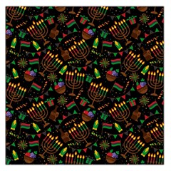 Seamless Pattern Kwanzaa With Traditional Colored Candles Large Satin Scarf (square) by Vaneshart