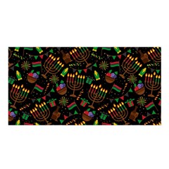 Seamless Pattern Kwanzaa With Traditional Colored Candles Satin Shawl by Vaneshart