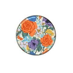 Vintage Floral Vector Seamless Pattern With Roses Hat Clip Ball Marker