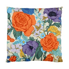 Vintage Floral Vector Seamless Pattern With Roses Standard Cushion Case (one Side)