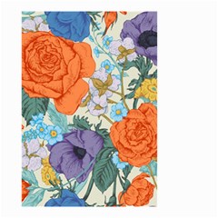 Vintage Floral Vector Seamless Pattern With Roses Small Garden Flag (two Sides) by Vaneshart