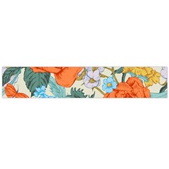 Vintage Floral Vector Seamless Pattern With Roses Large Flano Scarf 