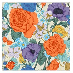 Vintage Floral Vector Seamless Pattern With Roses Large Satin Scarf (square) by Vaneshart