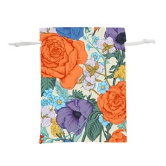 Vintage Floral Vector Seamless Pattern With Roses Lightweight Drawstring Pouch (s)