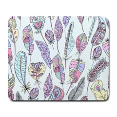 Vector Illustration Seamless Multicolored Pattern Feathers Birds Large Mousepads by Vaneshart