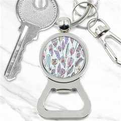 Vector Illustration Seamless Multicolored Pattern Feathers Birds Bottle Opener Key Chain by Vaneshart