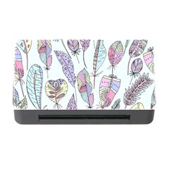 Vector Illustration Seamless Multicolored Pattern Feathers Birds Memory Card Reader With Cf by Vaneshart